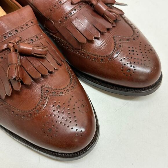 Crockett & Jones x Peal & Co. x Brooks Brothers Wingtip Tassel Loafer 11 Wide E - Picture 13 of 14